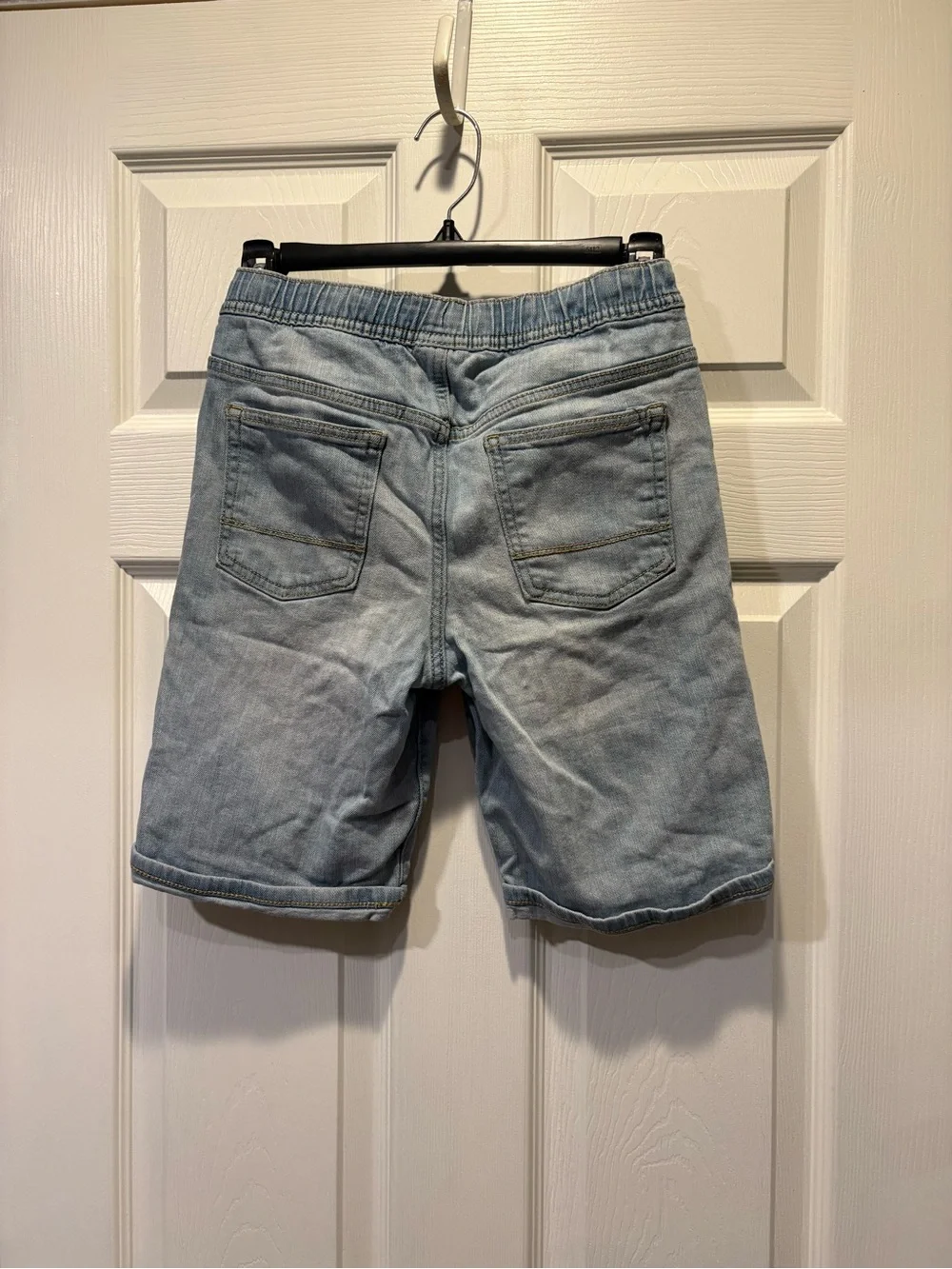 Cat & Jack Big Kids Light Blue Denim Jogger Shorts with Drawstring